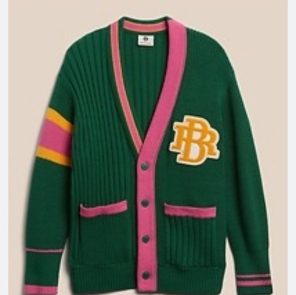 BANANA REPUBLIC ATHLETICS Varsity Cardigan Size M - Picture 2 of 11